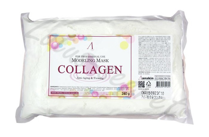 Маска альгинатная антивозрастная укрепляющая с коллагеном Anskin Collagen Modeling Mask Anti-Aging & Firming, 240 г, пакет