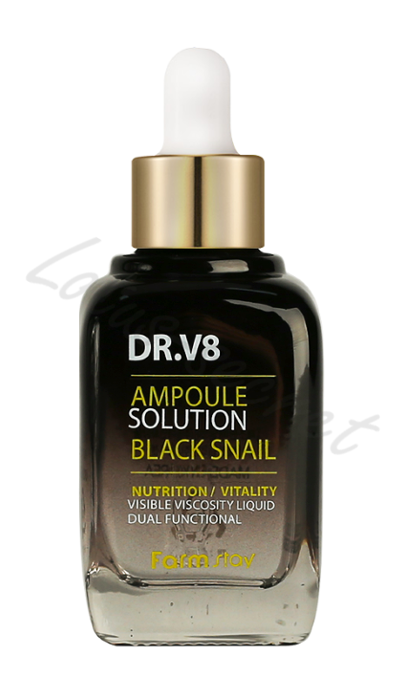 Ампульная сыворотка с муцином черной улитки FarmStay DR.V8 Ampoule Solution Black Snail