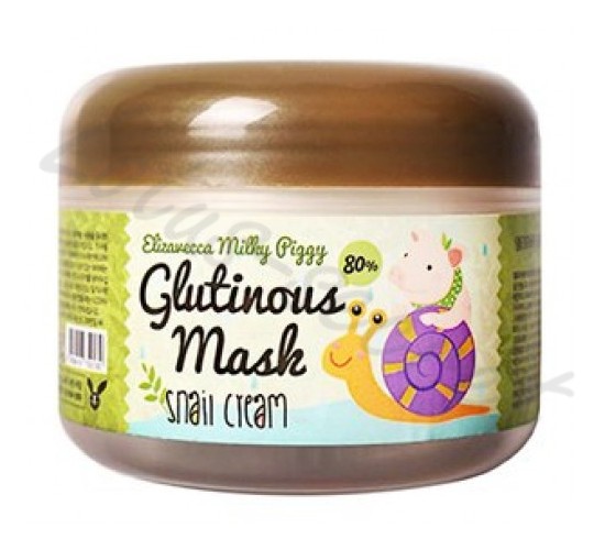 Крем-маска с 80% муцином улитки Elizavecca Milky Piggy Glutinous 80% Mask Snail Cream