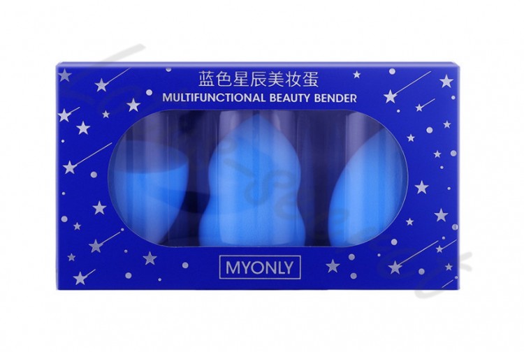 Подарочный набор спонжей "Голубые звезды" MYONLY Multifunctional Beauty Blender, 3 шт.