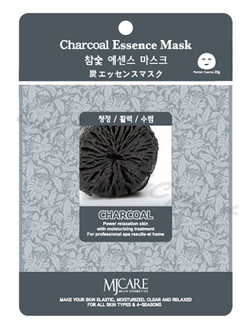 Маска тканевая с древесным углем MJ Care Charcoal Essence Mask
