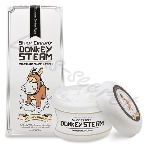 Крем для лица увлажняющий паровой из ослиного молока Elizavecca  Silky Creamy Donkey Steam Moisture Milky, 100 мл 