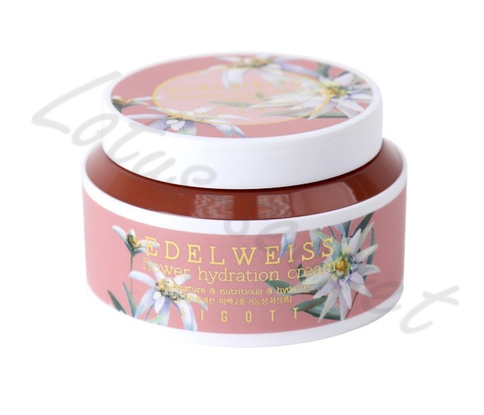 Крем для лица увлажняющий с экстрактом эдельвейса Jigott Edelweiss Flower Hydration Cream