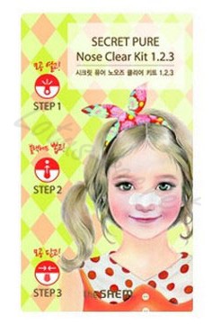 Пластырь для удаления угрей The Saem Secret Pure Nose Clear Kit 1-2-3
