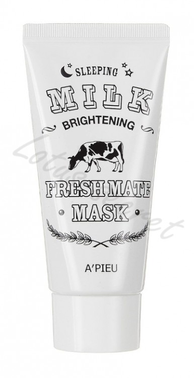 Ночная маска выравнивающая тон с молочными протеинами A'Pieu Fresh Mate Milk Brightening Sleeping Mask 