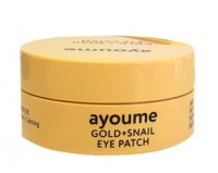 Патчи для глаз с золотом и улиточным муцином Ayoume Gold + Snail Eye Patch