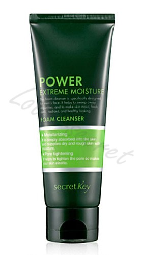 Пенка увлажняющая растительная для умывания для мужчин Secret Key Power Extreme Moisture Foam Cleanser