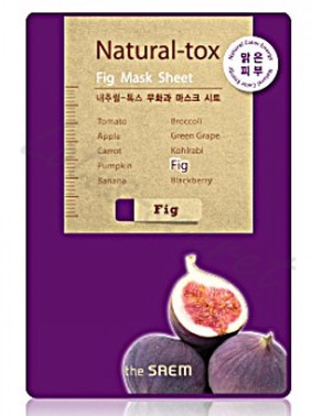 Маска-детокс тканевая с экстрактом инжира The Saem Natural-tox Fig Mask Sheet