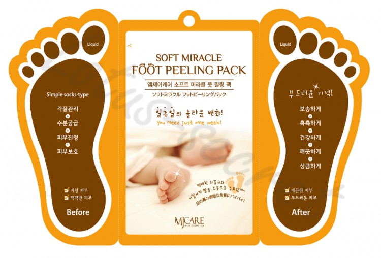 Пилинг для ног MJ Care Soft Miracle Foot Peeling Pack