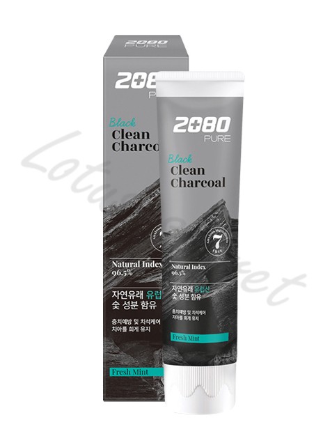 Зубная паста "Уголь и мята" Dental Clinic 2080 Pure Black Clean Charcoal
