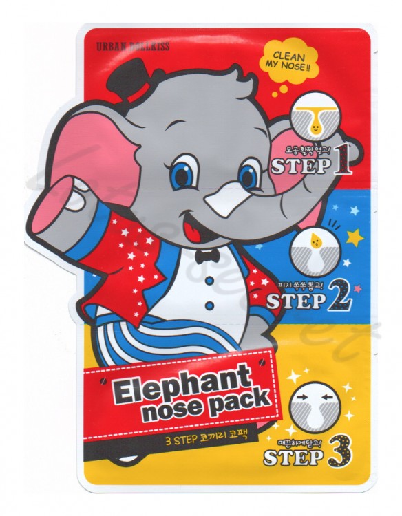 Маска против черных точек Baviphat Urban Dollkiss 3-Step Elephant Nose Pack