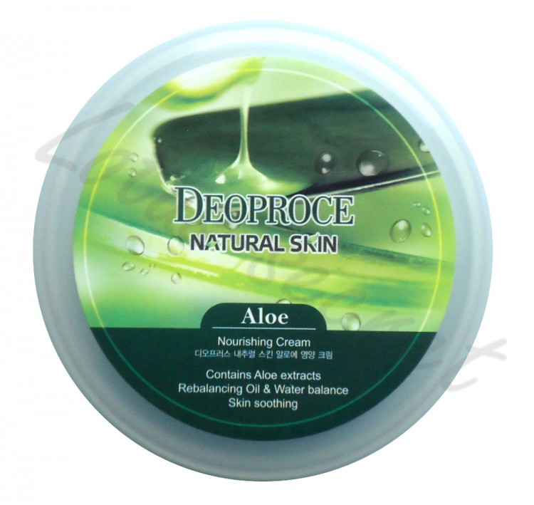 Питательный крем для лица и тела с экстрактом алоэ Deoproce Natural Skin Aloe Nourishing Cream, 100 г 