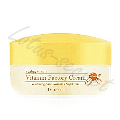 Крем ночной омолаживающий витаминный с облепихой Deoproce Seabuckthorn Vitamin Factory Cream
