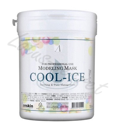 Маска альгинатная охлаждающая и успокаивающая Anskin Cool-Ice Modeling Mask Soothing & Pores Construction, банка