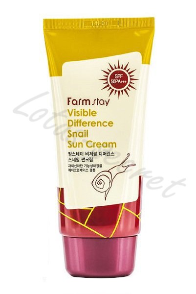 Крем солнцезащитный с экстрактом слизи улитки FarmStay Visible Difference Snail Sun Cream SPF 50