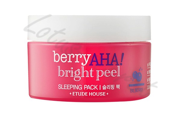 Маска ночная с ягодными АНА-кислотами Etude House Berry AHA Bright Peel Sleeping Pack
