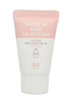 Пенка для умывания осветляющая с молочными протеинами G9 Skin White In Milk Whipping Foam мини, 30 г