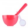 Набор для нанесения альгинатных масок Anskin Beauty Set Red (Rubber Ball Small/Spatula middle/Measuring Cup) ярко-розовый