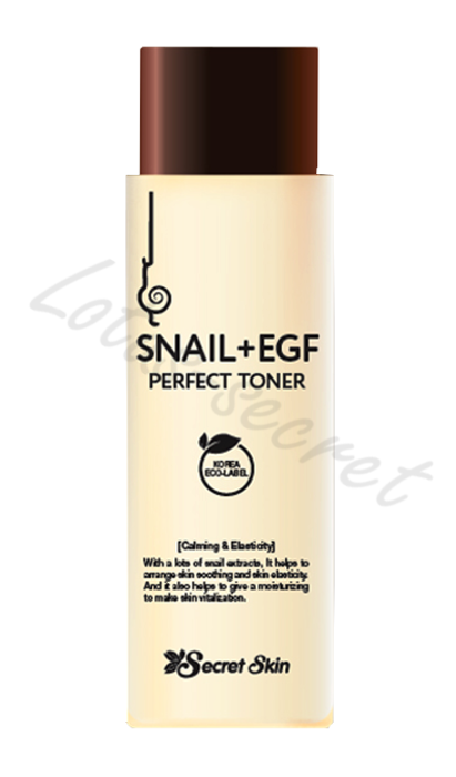 Тонер для лица с муцином улитки и EGF Secret Skin Snail+EGF Perfect Toner