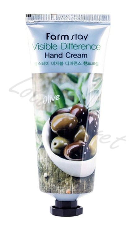 Крем для рук с экстрактом оливы FarmStay Visible Differerce Hand Cream Olive