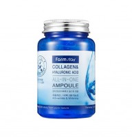 Сыворотка ампульная с коллагеном и гиалуроновой кислотой FarmStay Collagen & Hyaluronic Acid All-in-one Ampoule