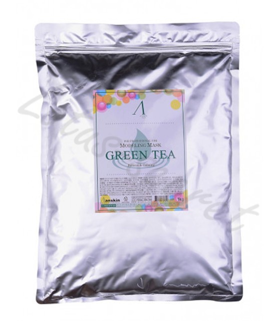 Маска альгинатная успокаивающая с экстрактом зеленого чая Anskin Grean Tea Modeling Mask Balance & Calming, 1кг, пакет