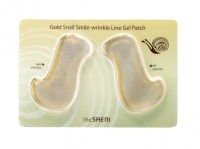 Маска против морщин в носогубной области с золотом и экстрактом улитки The Saem Gold Snail Smile-Wrinkle Line Gel Patch