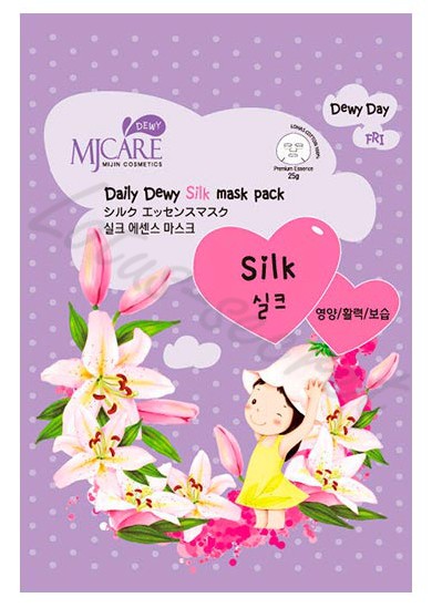 Маска тканевая с аминокислотами шелка MJ Care Daily Dewy Silk mask pack