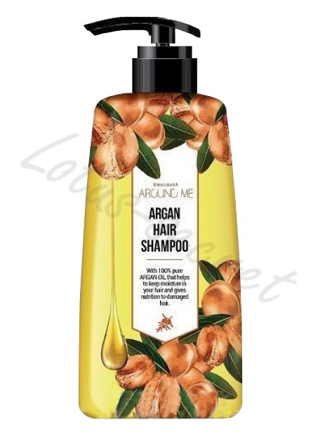 Шампунь для поврежденных волос с аргановым маслом Welcos Around Me Argan Damage Hair Shampoo