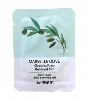 Пробник "Пенка для умывания с оливой увлажнение + питание" The Saem Marseille Olive Moisture Cleansing Foam Sample
